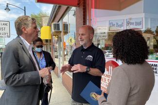 Governor McKee at Olneyville Hot Wieners