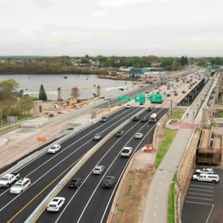 Aerial view of the Washington Bridge